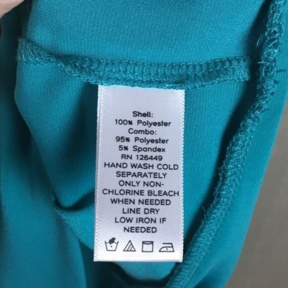 Marc Bouwer Turquoise Cowl Neck Balloon Sleeve Blouse Top S - Picture 5 of 7